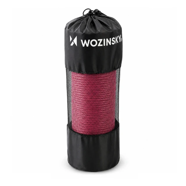 Килимок для вправ Wozinsky WNSP-15R 183 x 61 x 1.5 см товстий гімнастичний для йоги та фітнесу Pink (5907769387883)