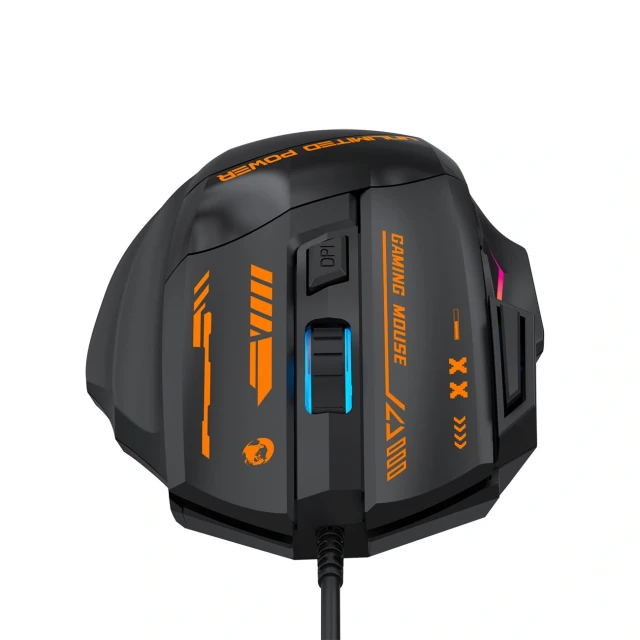 Проводная игровая мышь Wozinsky WMGK-1179W оптическая 7200 DPI с подсветкой Black (5907769387944)