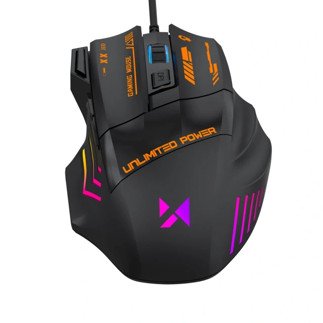 Проводная игровая мышь Wozinsky WMGK-1179W оптическая 7200 DPI с подсветкой Black (5907769387944)