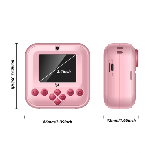 Детский фотоаппарат с термопринтером Wozinsky WDT-03 Pink (5907769387999)