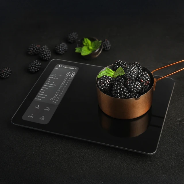 Ваги кухонні Wozinsky WIK-16 розумні з цифровим дисплеєм Bluetooth Black (5907769388019)