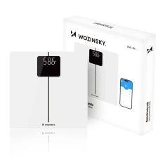 Ваги підлогові Wozinsky WIWL-180 розумні Bluetooth White (5907769388026)