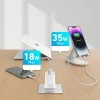 Сетевое зарядное устройство Wozinsky WWC-35W GaN USB-A + USB-C White (5907769388033)