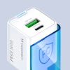 Сетевое зарядное устройство Wozinsky WWC-35W GaN USB-A + USB-C White (5907769388033)