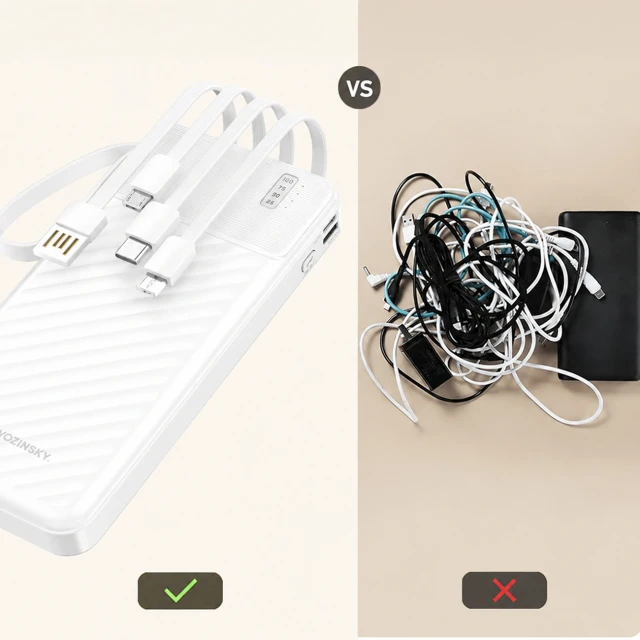 Powerbank Wozinsky W11-W 10000mAh 10W White (6977341740008)