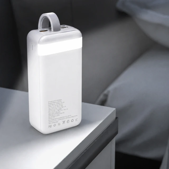 Powerbank Wozinsky W8-W 30000mAh 30W 2x USB-A USB-C White (5907769388118)