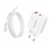 Зарядний пристрій Wozinsky WLS-20W 20W USB-A USB-C White (5907769388149)