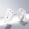 Зарядний пристрій Wozinsky WLS-20W 20W USB-A USB-C White (5907769388149)