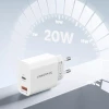 Зарядний пристрій Wozinsky WLS-20W 20W USB-A USB-C White (5907769388149)