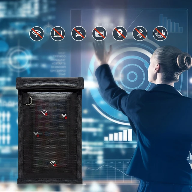 Вогнетривке чохол Hurtel OTN-27 для телефону з блокуванням RFID 27x12.3 см Black (5907769388323)