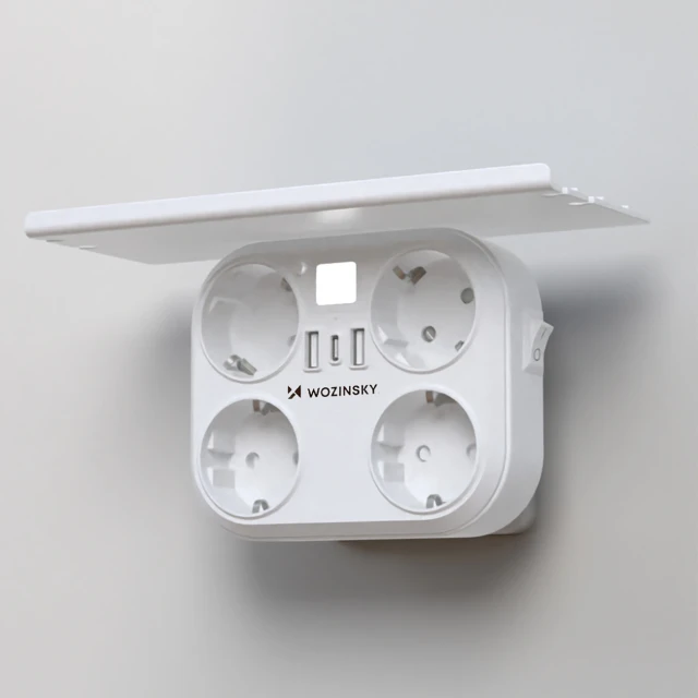 Розгалужувач мережевий Wozinsky WRS-2B 4x AC 2x USB-A 2x USB-C 4000 W White (5907769388637)