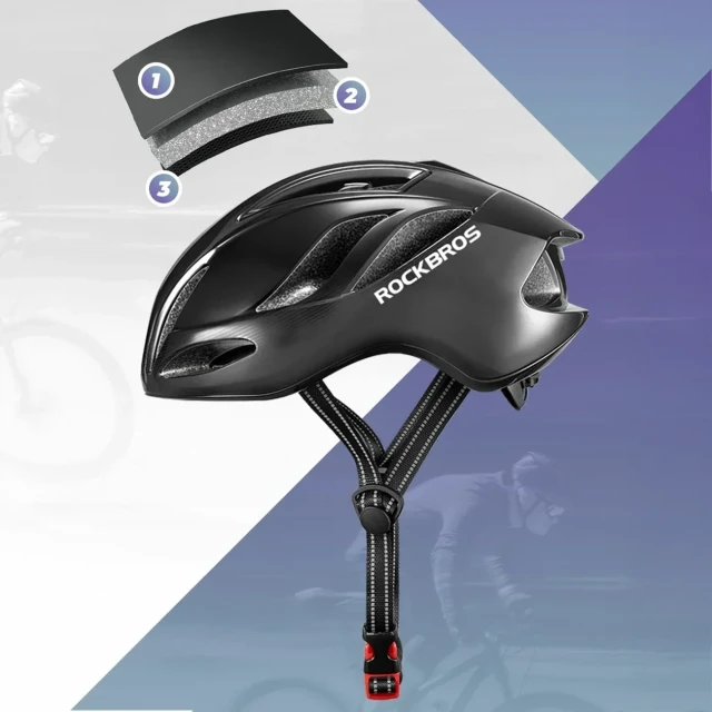 Шолом велосипедний Rockbros TS-42 легкий 58-62 см Titanium (5907769388729)