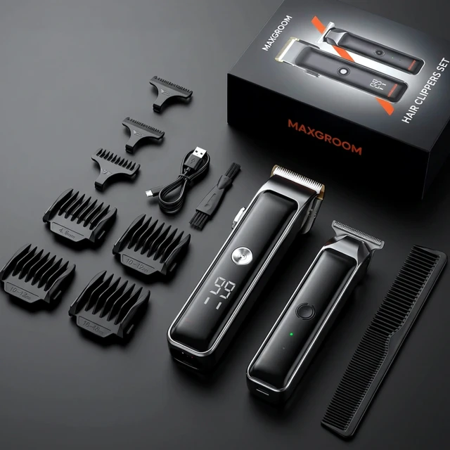 Машинка для стрижки MAXGROOM ZC-F608 з тримером Black (5907769388743)