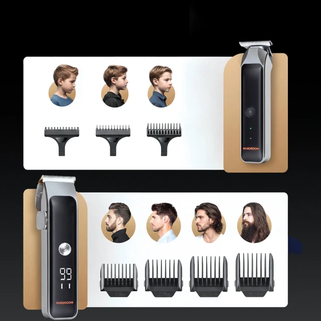 Машинка для стрижки MAXGROOM ZC-F608 з тримером Black (5907769388743)