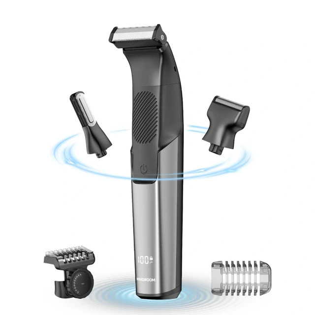 Триммер MAXGROOM JK-319 багатофункціональний з змінними насадками Black (5907769388811)