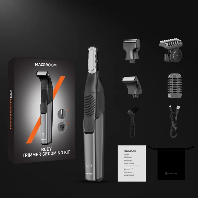 Триммер MAXGROOM JK-319 багатофункціональний з змінними насадками Black (5907769388811)