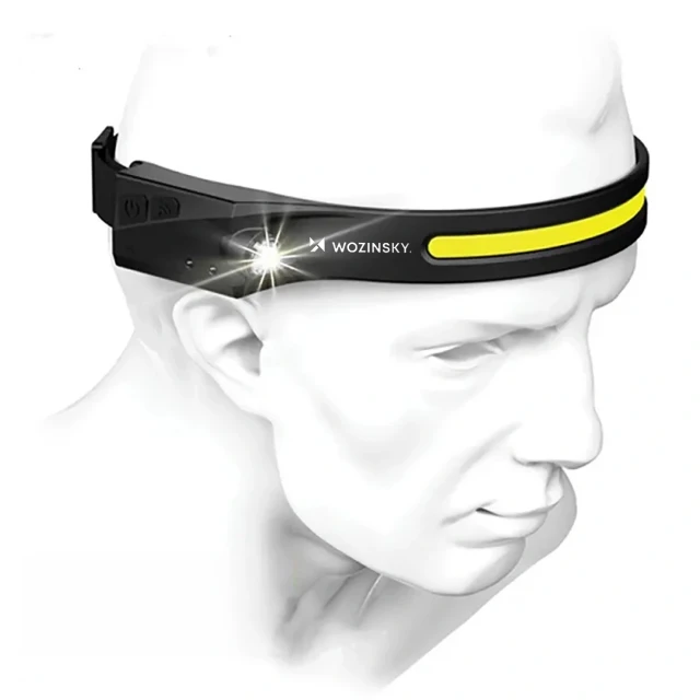 Налобний ліхтарик Wozinsky WLC-1200 350 lm CREE IPX4 Black (5907769388934)