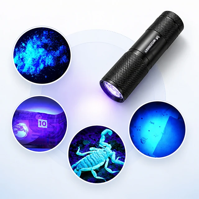UV фонарик Wozinsky WLD-9L IP65 Black (5907769389122)