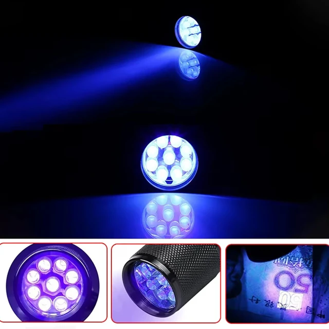 UV фонарик Wozinsky WLD-9L IP65 Black (5907769389122)