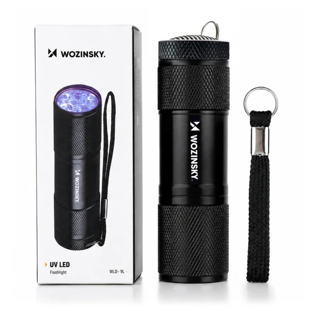 UV фонарик Wozinsky WLD-9L IP65 Black (5907769389122)