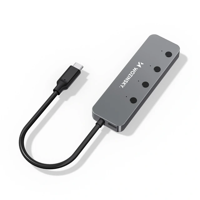 USB-хаб Wozinsky WHS088YSS 4x USB-A Grey (5907769389313)