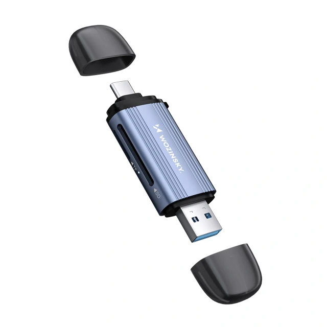 Кардрідер Wozinsky WCR-5G SD і microSD USB-A 3.0 / USB-C 3.0 Grey (5907769389320)
