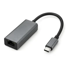 Мережевий адаптер Wozinsky WAU-45C Ethernet LAN Gigabit RJ45 1000 Mb/s USB-C Grey (5907769389498)