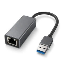 Мережевий адаптер Wozinsky WAU-45A Ethernet LAN Gigabit RJ45 1000 Mb/s USB-A Grey (5907769389504)