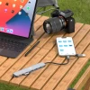 USB-хаб Wozinsky WAH-81 8 в 1 з картрідером SD, USB 3.0 та аудіовиходом Grey (5907769389511)