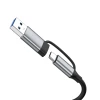 USB-хаб Wozinsky WAH-81 8 в 1 з картрідером SD, USB 3.0 та аудіовиходом Grey (5907769389511)