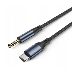 Кабель-адаптер Wozinsky WAK-CJ USB-C на mini jack 3.5 mm DAC 1 м Grey (5907769389528)
