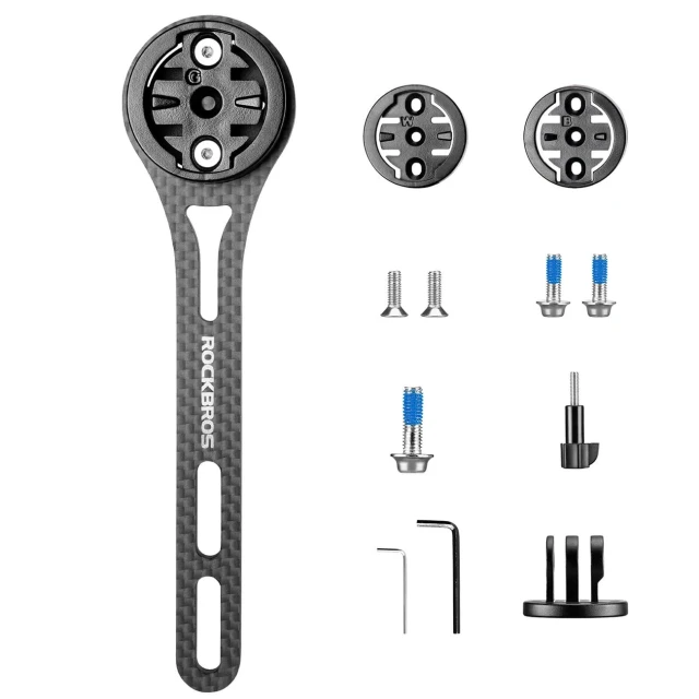 Кріплення для спідометра Rockbros FK-307W вуглецева клітка Black (5907769389795)