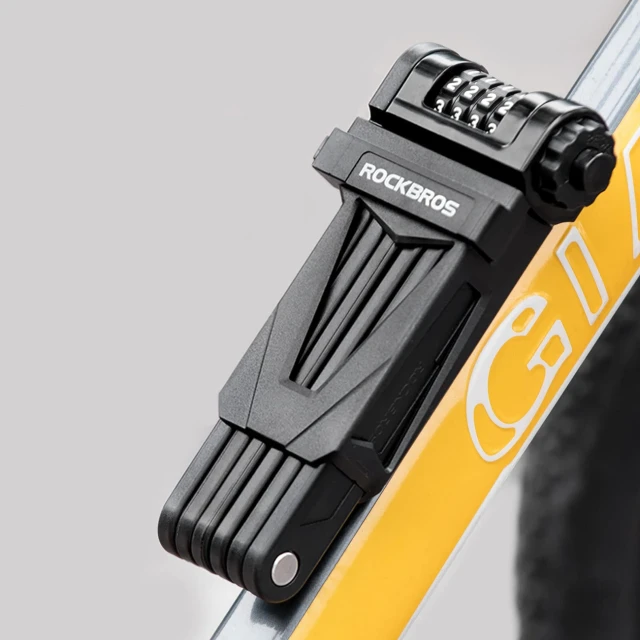 Замок велосипедний Rockbros LFCXR0085 складаний з шифром Black (5907769390005)