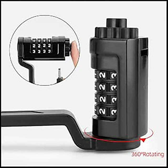 Замок велосипедний Rockbros LFCXR0085 складаний з шифром Black (5907769390005)