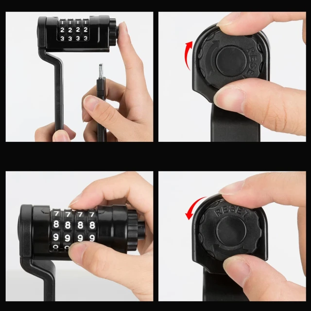 Замок велосипедний Rockbros LFCXR0085 складаний з шифром Black (5907769390005)