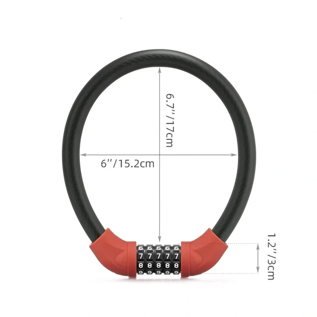 Замок велосипедный Rockbros RKS570-RD Red (5907769390074)
