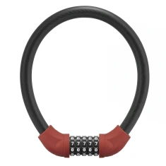 Замок велосипедний Rockbros RKS870-BK кодовий трос сталевий 85 см Red