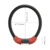 Замок велосипедний Rockbros RKS870-BK кодовий трос сталевий 85 см Red
