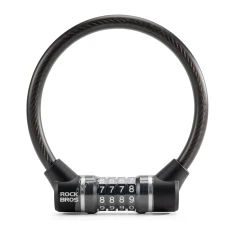 Замок велосипедний Rockbros 87639-4 тросовий зі сталлю Black (5907769390104)