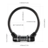 Замок велосипедний Rockbros 87639-4 тросовий зі сталлю Black (5907769390104)