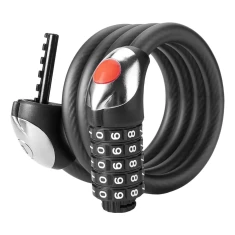 Замок велосипедний Rockbros RKS531 180cm Steel Cable 5-Digit (5907769390142)