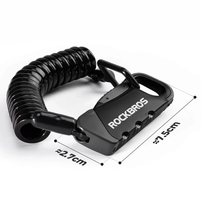 Замок велосипедний Rockbros RBK6N комбінований Black (5907769390173)