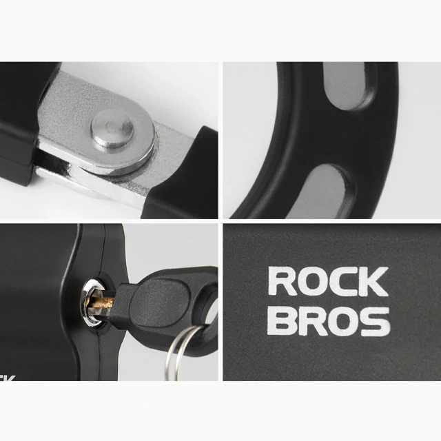 Замок ланцюговий Rockbros 85922 для самоката і велосипеда Black