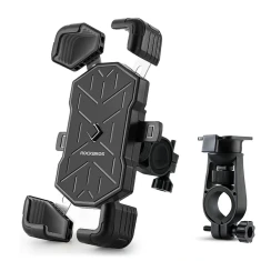 Тримач телефону Rockbros HW-117 затискний на кермо Black Gray