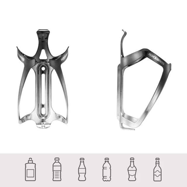 Кошик для фляги Rockbros RKL02 алюмінієвий - Black/Silver