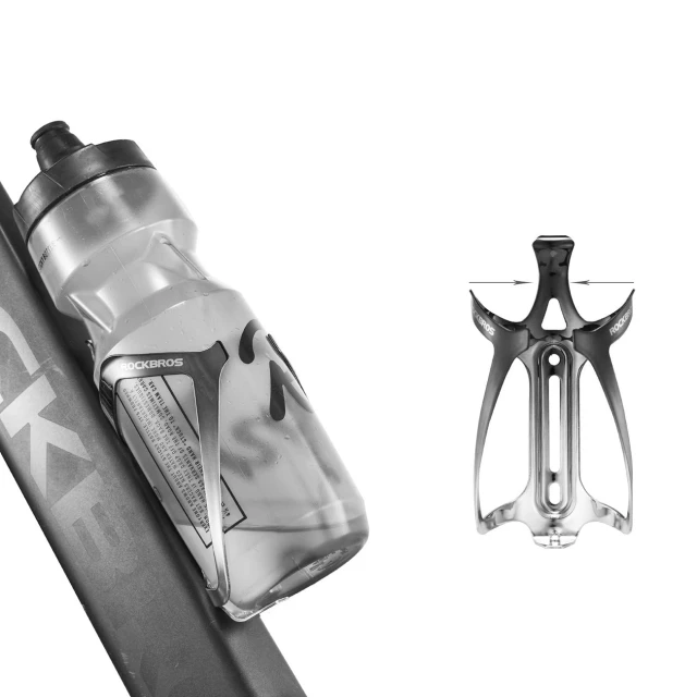 Кошик для фляги Rockbros RKL02 алюмінієвий - Black/Silver