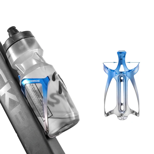 Кошик для фляги Rockbros RKL02 алюмінієвий Blue Silver