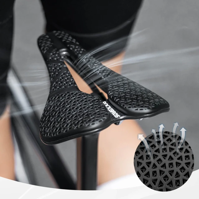Седло велосипедне Rockbros LF0214 анатомічне 3D водостійке Black (5907769390579)