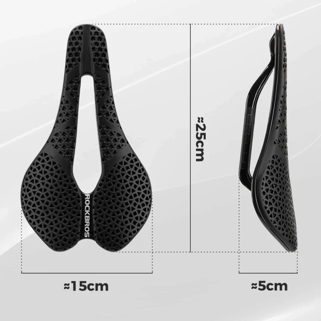 Седло велосипедне Rockbros LF0214 анатомічне 3D водостійке Black (5907769390579)