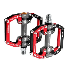 Педалі велосипедні Rockbros 2010-12SBKR алюмінієві запечатані Black/Red (5907769390678)